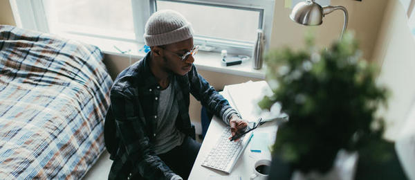 Student accommodation - at desk