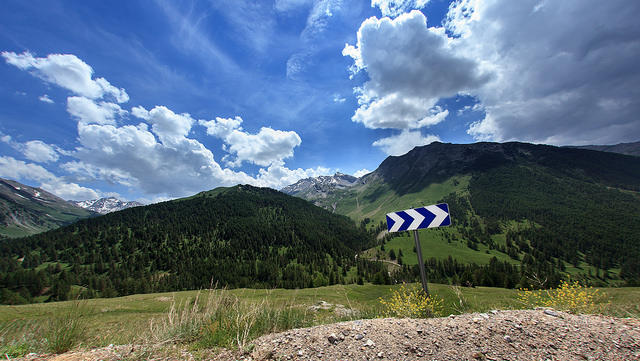 In the French Alps, close to the Italian border